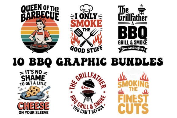 10 Funny BBQ Quote Bundles: Graphics for Grill Masters