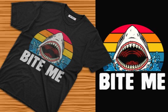 Bite Me Shark: Fierce Graphic Design for Ocean Lovers