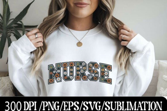 Bold Retro Charm: Using Floral Nurse Typography