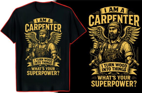 Carpenter T-Shirt Graphic Art: Essential Files for Your Next Project