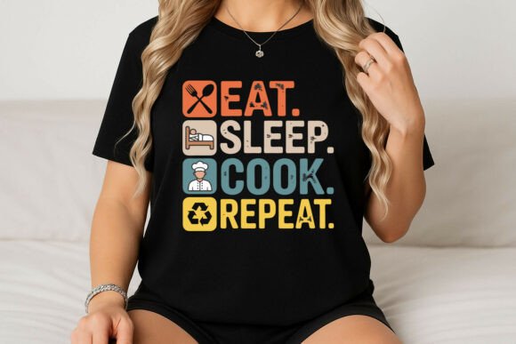 Cooking Up Visual Delight: The Eat Sleep Cook Repeat Design