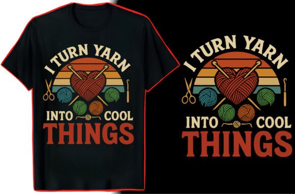 Crochet T-Shirt Graphic Design: Creative Assets for Makers