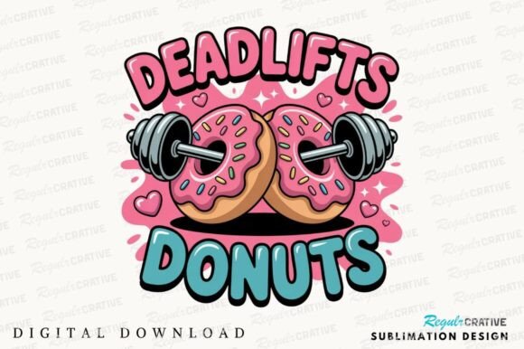 Deadlifts Donuts Vector Graphics: A Bold Design Asset