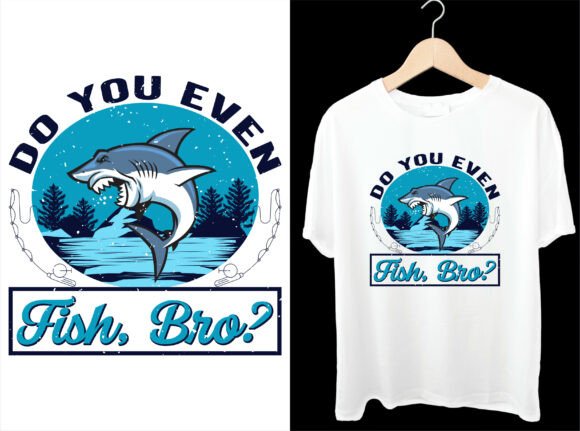 Deep Sea Shark: Bold Fishing Tee Graphics for Your Brand