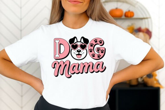 Dog Mama Text Graphic for Design: A Stylish Asset for Pet Brands