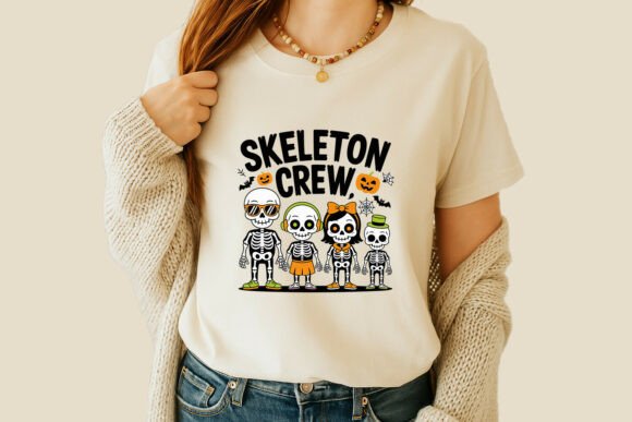Funny Halloween Skeleton Graphic: Your Spooky Dance Partner