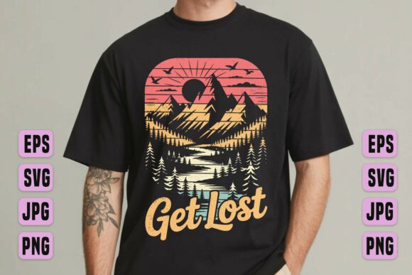 Get Lost Retro Wilderness Graphic: The Authentic Outdoor Typeface