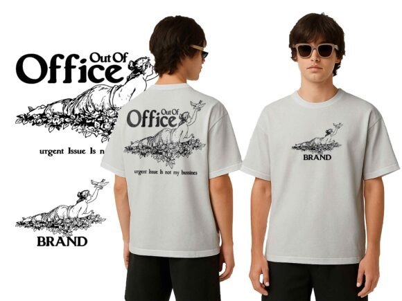 Get of Office: A Vintage Retro Graphic for Authentic Branding