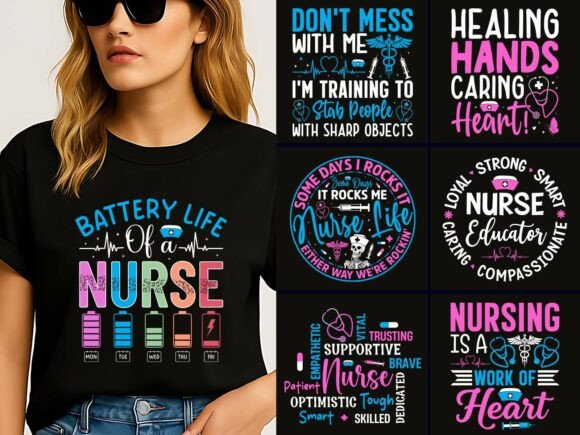 Inject Some Humor: The Funny Nurse Graphic T-shirt Bundle