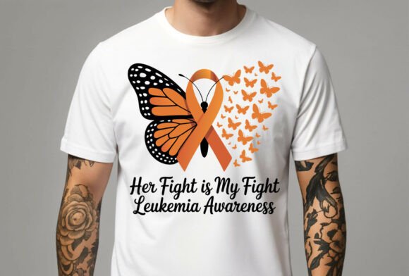 Orange Ribbon with Butterflies: A Graphic of Hope and Awareness