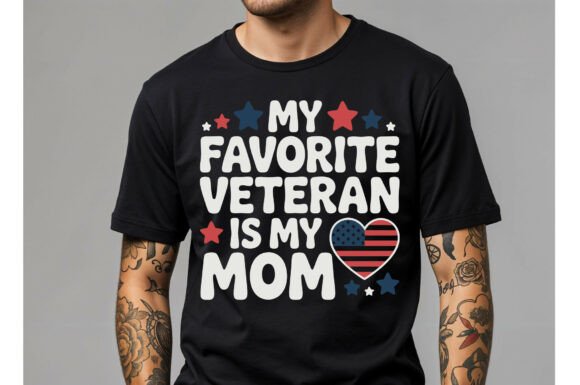 Patriotic Veteran Mom Graphic Design: Honor and Artistry