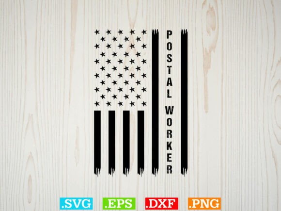 Postal Worker American Flag Graphic SVG: A Design Asset for Patriotic Projects