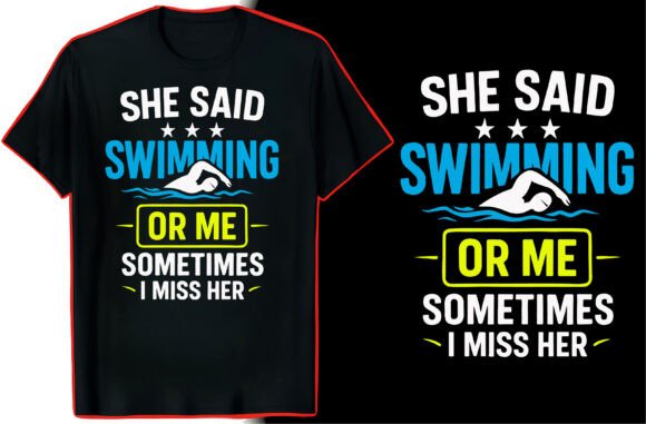 Swimming TShirt Graphic Art: Your Go-To Design Asset