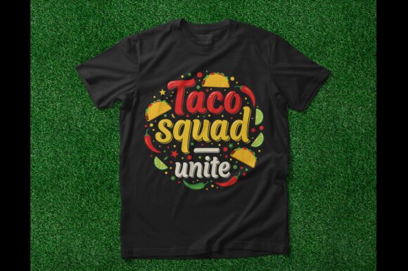 Taco Squad Unite: The Ultimate Graphic Tee for Foodies