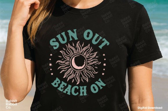 Trendy Boho Sun Beach Png Graphic: Your Summer Design Asset