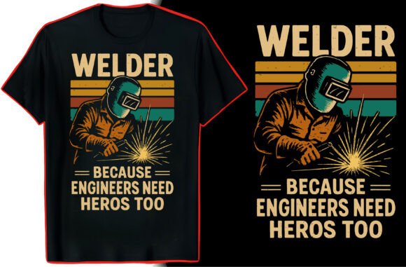 Welder TShirt Graphic Design: Ignite Your Apparel Line