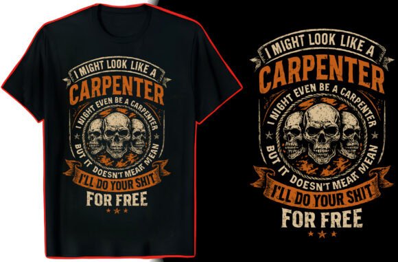 Woodworking Wisdom in Pixels: The Carpenter Graphic Design