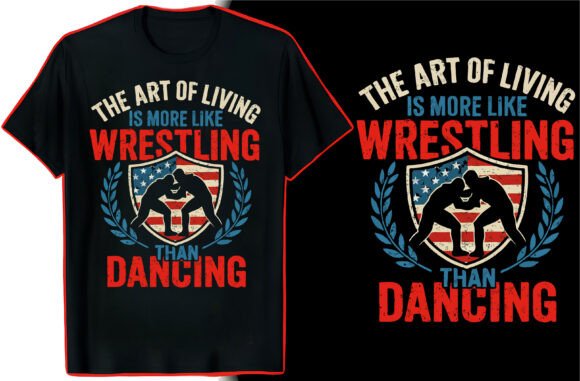 Wrestling T-Shirt Graphic Art: Design Assets for the Mat